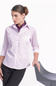 ¾ sleeve poplin blouse